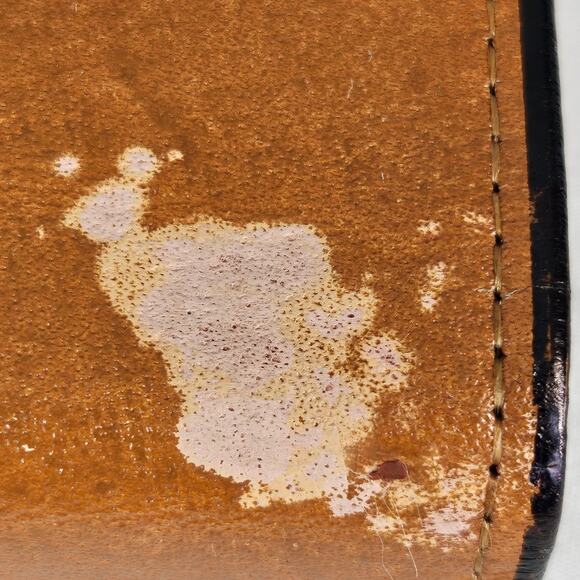 PRINCESS GARDNER VINTAGE WOMENS BROWN TOPGRAIN LEATHER BIFOLD COIN PURSE WALLET - Picture 3 of 11